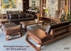 bàn ghế sofa gỗ óc chó