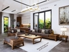 Bàn ghế sofa gô sồi