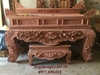Bàn thờ nhị cấp chạm hoa sen
