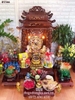 bàn thờ thần tài  mái chùa