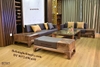 bộ sofa hiện đại gỗ óc chó