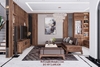 sofa gỗ óc chó đơn giản