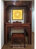 vách ngăn phòng thờ gỗ gụ 