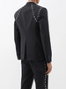 ÁO ALEXANDER MCQUEEN EYELET-DETAIL BLACK BLAZER CHUẨN 1:1 AUTHENTIC