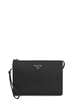 TÚI PRADA BLACK SAFFIANO LEATHER CLUTCH CHUẨN 1:1 AUTHENTIC