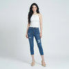 Quần jean nữ skinny LOREN lửng rách gối B51051