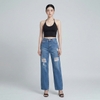 Quần jean nữ LOREN ống rộng rách B51061