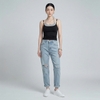 Quần jean baggy LOREN rách gối tua xanh B5748
