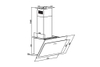 Máy hút mùi áp tường Lorca vẫy tay 1150m³/h TA 6779C-70