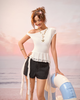 Quần Striped Shorts Đen - Ảnh 3 | Kooky House