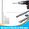 Mũi khoan bê tông đầu gài APAX Japan phi 6mm-16mm mũi khoan loại tốt