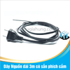 Dây Nguồn dài 3m có sẵn phích cắm, dây nguồn quạt điện, dây nguồn máy ấp trứng