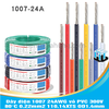 Dây điện 1007 24AWG vỏ PVC 300V 80°C 0.22mm2 11/0.14XTS OD1.4mm