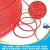 Dây điện 1007 24AWG vỏ PVC 300V 80°C 0.22mm2 11/0.14XTS OD1.4mm