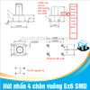 Nút nhấn 4 chân vuông 6x6 chân dán SMD