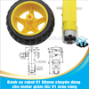 Bánh xe robot V1 66mm chuyên dùng cho motor giảm tốc V1 màu vàng