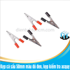 Kẹp cá sấu 50mm màu đỏ đen, kẹp kiểm tra acquy