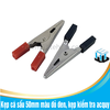 COMBO 10 chiếc Kẹp cá sấu 50mm màu đỏ đen, kẹp kiểm tra acquy (5 đỏ - 5 đen)