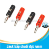 COMBO 2 cặp Jack bắp chuối đực 4mm đen đỏ(2 đen ,2 đỏ)