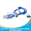 Dây USB A sang USB B 2.0 máy in, arduino dài 30cm loại tốt