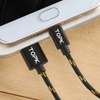 CÁP SẠC SAMSUNG CHUẨN MICRO USB HIỆU TOPK DÂY SẠC NHANH CHO ĐIỆN THOẠI ANDROID SỢI NYLON CHỐNG ĐỨT GÃY