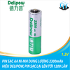 PIN SẠC AA NI-MH DUNG LƯỢNG 2300 MAH HIỆU DELIPOW, PIN SẠC LẠI LÊN TỚI 1200 LẦN BẢO VỆ MÔI TRƯỜNG, TIẾT KIỆM CHI PHÍ