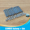 M4 x 50 - COMBO 20 con Bulong ốc vít M4 + tán (đai ốc) - 50mm