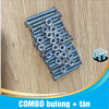 M4 x 50 - COMBO 20 con Bulong ốc vít M4 + tán (đai ốc) - 50mm