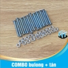 M5 x 50 - COMBO 20 con Bulong ốc vít M5 + tán (đai ốc) - 50mm