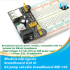 Module cấp nguồn + BREADBOARD 830 LỖ + 65 JUMP CÁI CẮM BREADBOARD MB-102