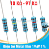 [ 10K - 91K ] Điện trở Metal film 1/4W 1% 5 vạch màu