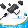 Bộ đọc thẻ nhớ TF SD OTG Type-C - HUB USB 3.0 YC-432