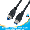 Dây USB A sang USB B 3.0 cho máy in, Monitor, Hub ổ cứng 1.5 mét