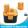 Vỏ pin National 12v đóng 6 cell lion