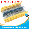 [ 1M - 10M ] Điện trở Metal film 1/4W 1% 5 vạch màu
