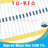 [ 1R - 9.1R ] Điện trở Metal film 1/4W 1% 5 vạch màu