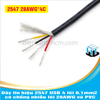 Dây tín hiệu 2547 USB 4 lõi 0.08mm2 có chống nhiễu lõi 28AWG vỏ PVC