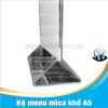 Kệ Menu Mica khổ A5 chân đế tam giác