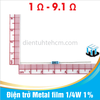 [ 1R - 9.1R ] Điện trở Metal film 1/4W 1% 5 vạch màu