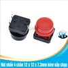 Nút nhấn 4 chân 12 x 12 x 7.3mm kèm nắp chụp nhiều màu sắc