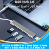 Ổ Cắm C-809 4 in 1 Usb Type-C Hub Với 1 Cổng Usb 3.0, 3 X Usb 2.0