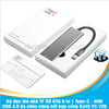 Bộ đọc thẻ nhớ TF SD OTG 6 in 1 Type-C - HUB USB 3.0 đa chức năng kết hợp cổng RJ45 YC-720