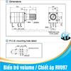 Biến trở volume / Chiết áp RV097NS đơn 5 chân có công tắc