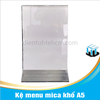 Kệ Menu Mica khổ A5 chân đế tam giác