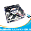 Quạt tản nhiệt 6x6x2cm 6020 12V 0.3A Superred tháo máy