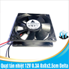 Quạt tản nhiệt 12V 0.3A 8x8x2.5cm Delta