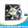 Quạt tản nhiệt 6x6x2cm 6020 12V 0.3A Superred tháo máy