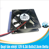 Quạt tản nhiệt 12V 0.3A 8x8x2.5cm Delta
