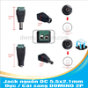 Jack nguồn DC 5.5x2.1mm Đực/Cái sang Domino 2P