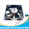 Quạt tản nhiệt 12V 0.3A 8x8x2.5cm Delta
